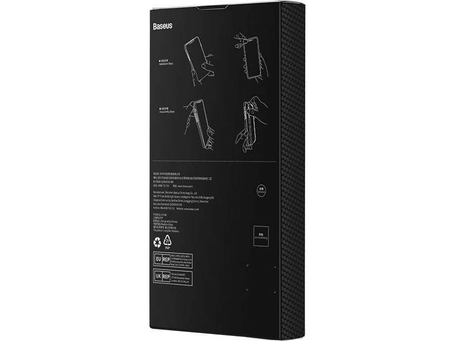 Baseus Synthetic Fiber Series Magnetisk Etui Til Iphone 14 Pro (Sort) + Hærdet Glas + Rengøringsmiddel