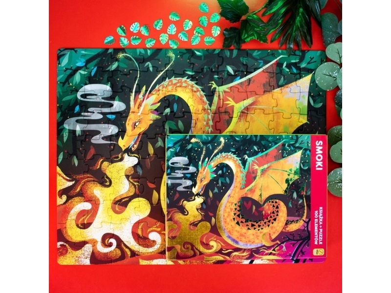 Wilga Play Puzzle Smoki Bog + Puslespil 100 Brikker