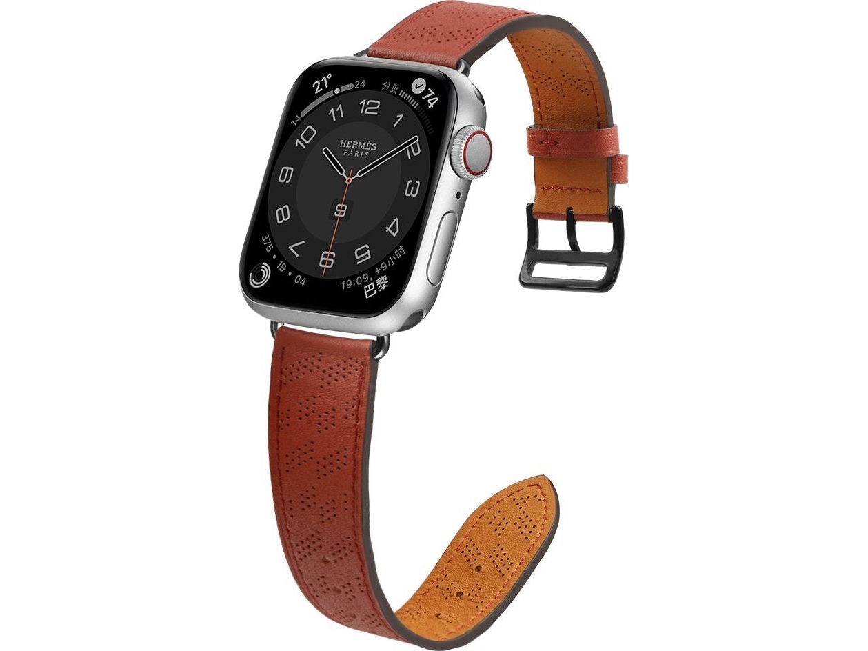 Hurtel læderrem til Apple Watch 38 / 40 / 41 mm - rød