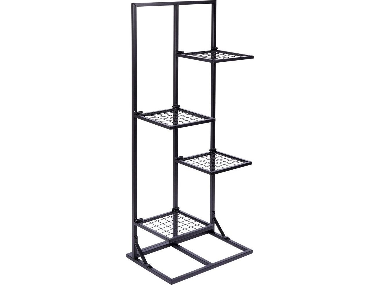 Orion blomsterställ i metall svart 4-plan 102 cm | Trädgården - Växthus - Högbädd | GameStuff