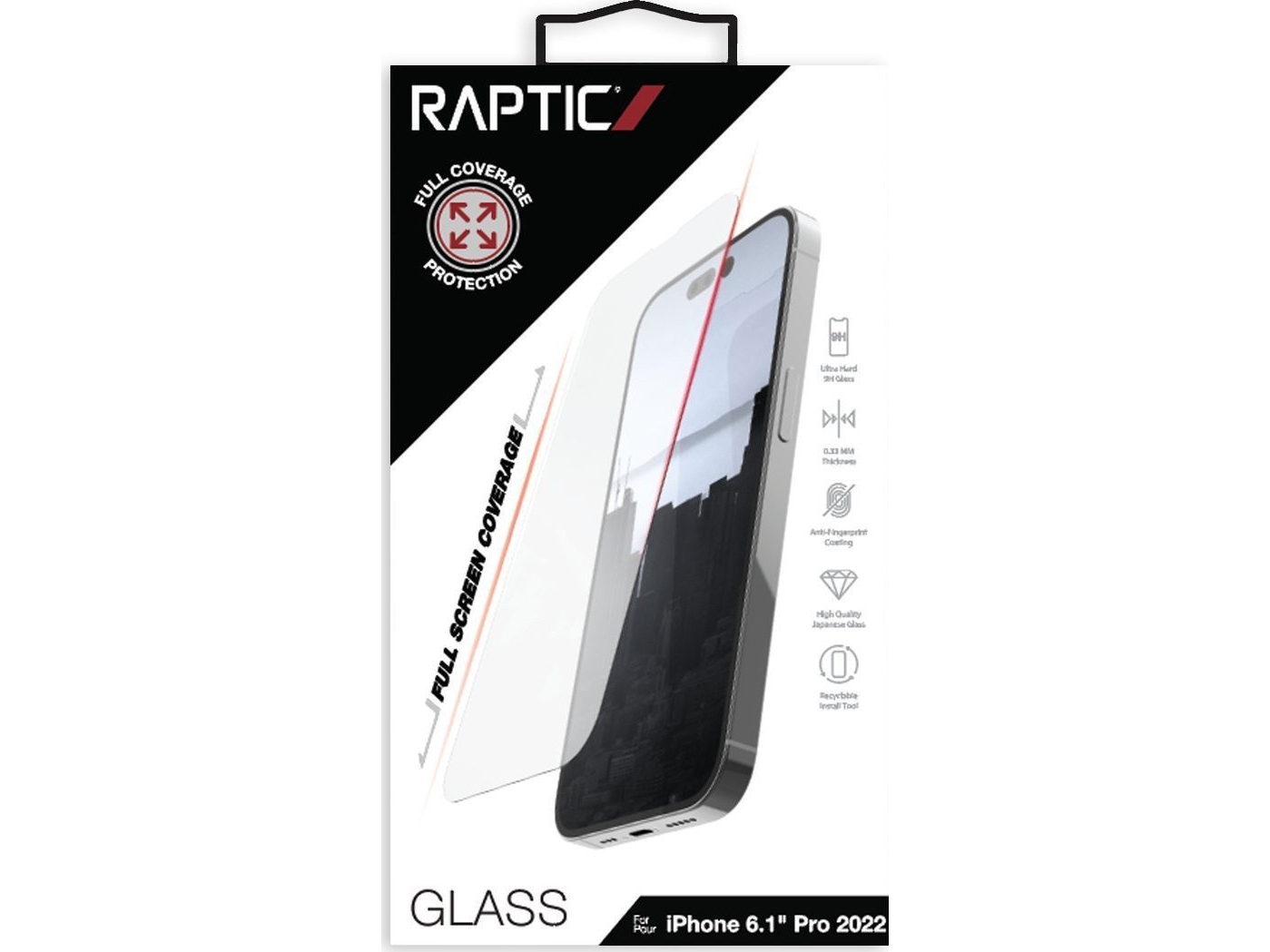 Raptic X-Doria Fuldglas Hærdet Glas Iphone 14 Pro Alt-I-En Skærm