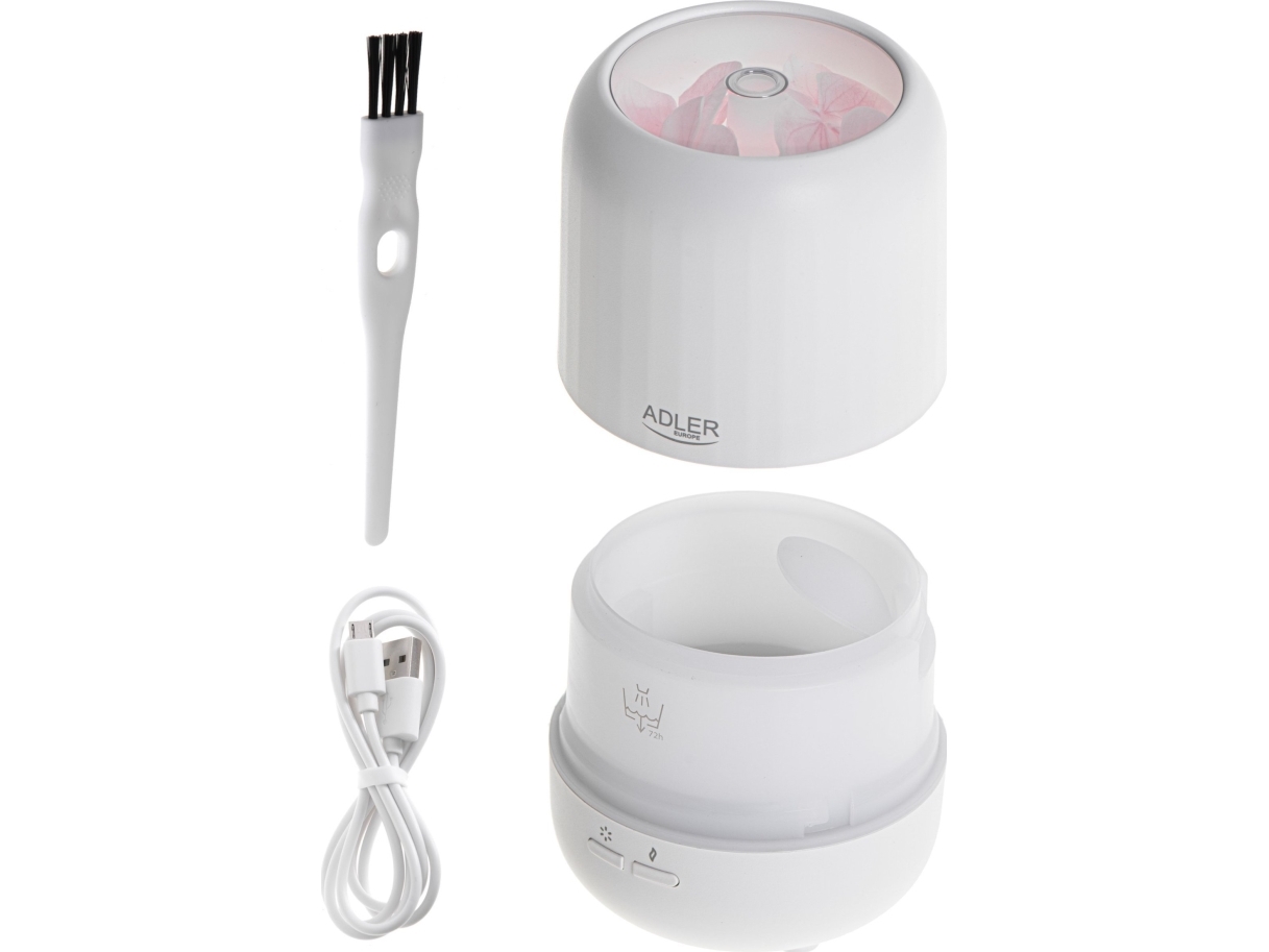 Luftfuktare Adler Ultrasonic Aroma Diffuser 3in1 AD 7968 Ultraljud, lämplig för rum upp till 25 m², vit (AD 7968) | Ventilation & Klimat - Ventilation - Luftfuktare | GameStuff