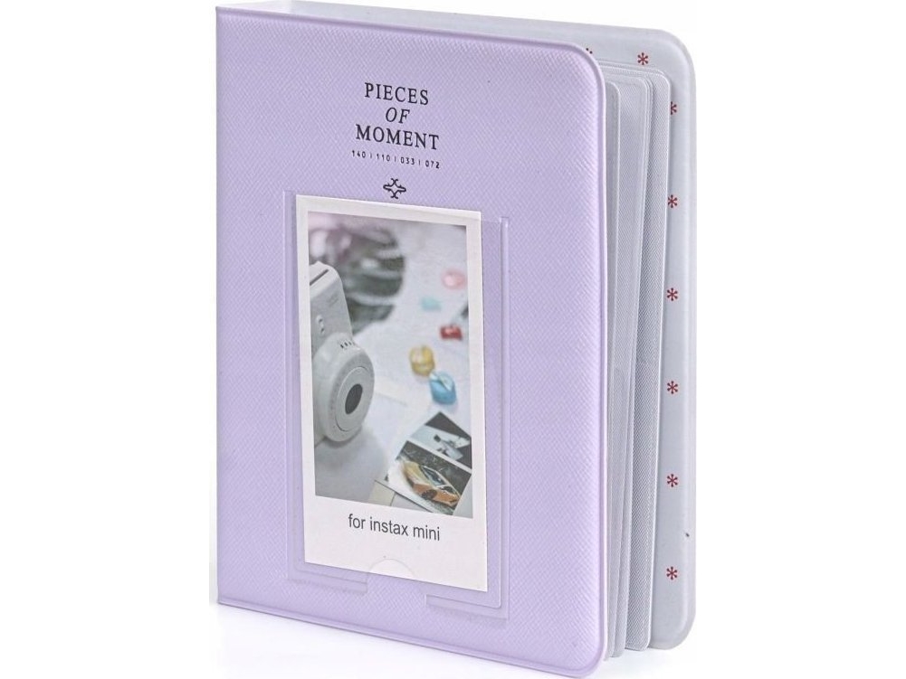 LoveInstant valokuva-albumi 64 kpl Fujifilm INSTAX Mini 12 11 40 9 8 7s EVO LiPlay Link 2 SE / pastellilila