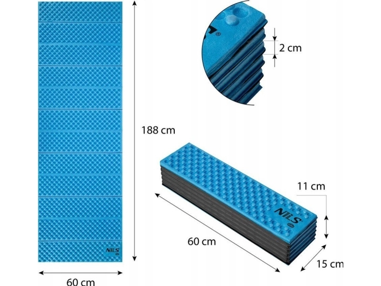 Nils Extreme NC1768 BLÅ 188cm FOLDING KARIMATA NILS CAMP