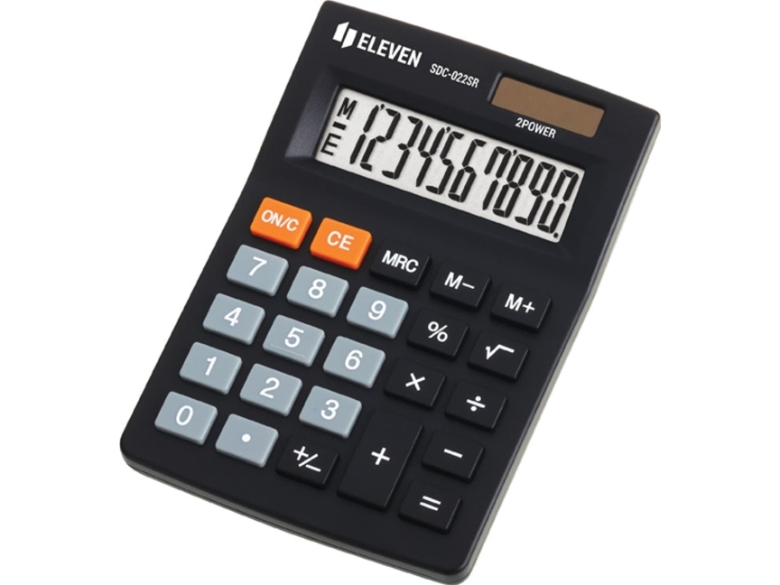 Eleven Eleven Calculator SDC022SR, musta, pöytätietokone, 10 paikkaa, kaksoissyöttölaite