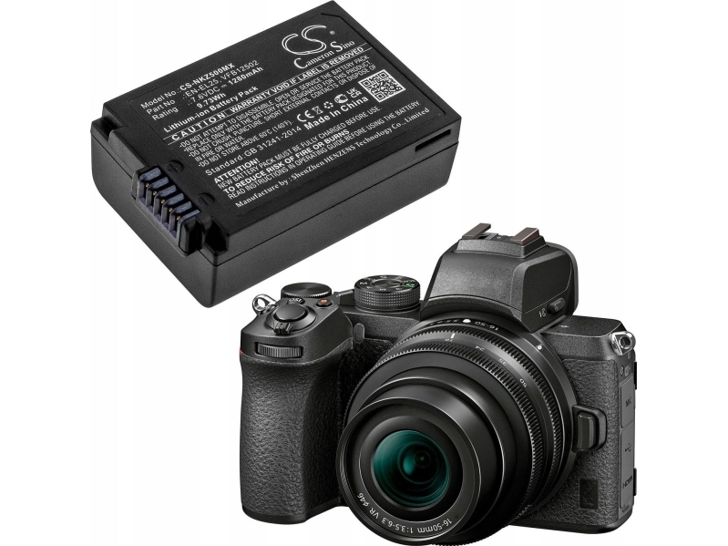 Cameron Sino Rechargeable Battery Rechargeable Battery Type En-El25 Enel25 For Nikon Z50/Z50 Zfc/Z30/Z Fc
