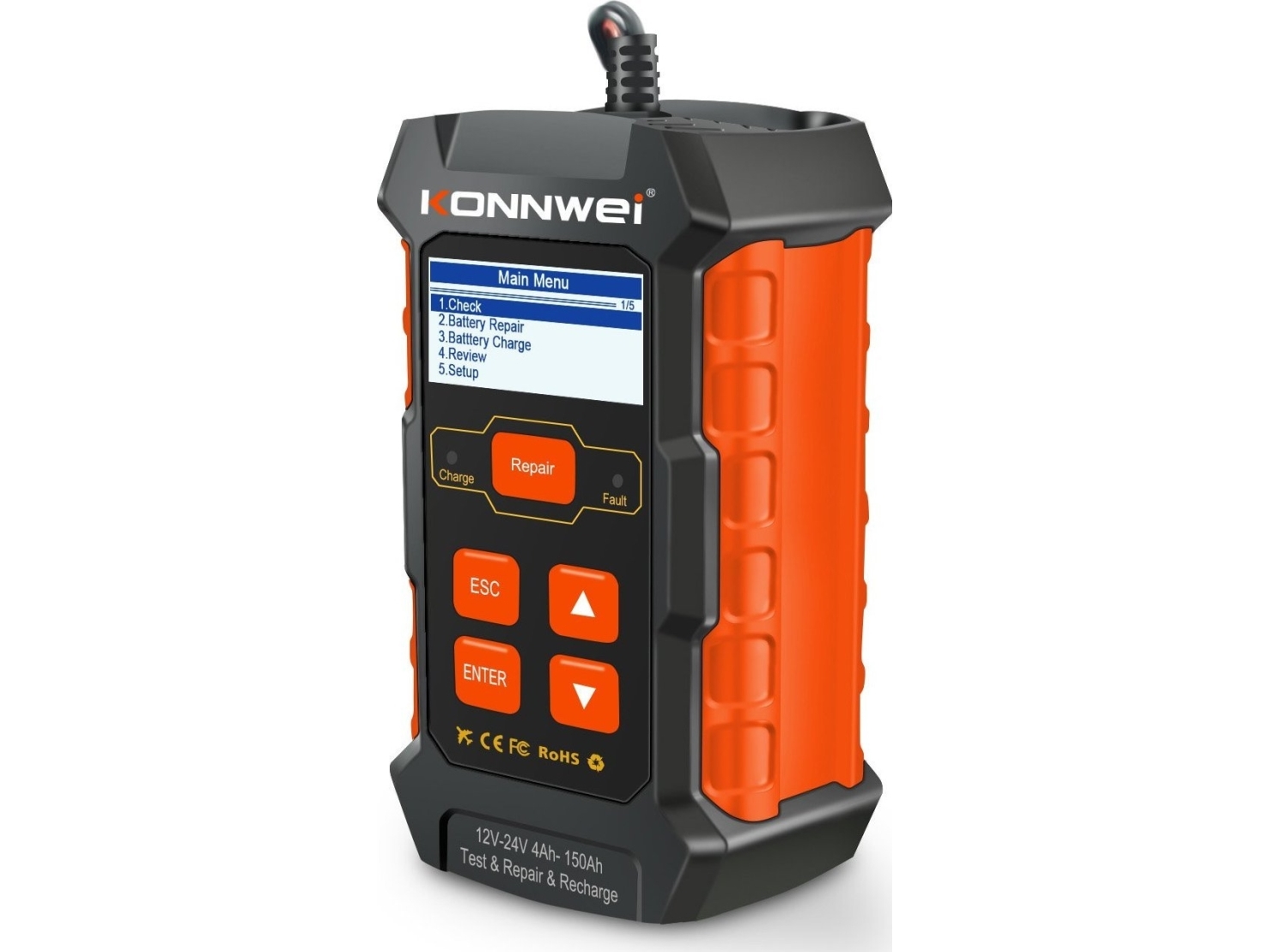 Lygintuvas, akumuliatoriaus matuoklis Konnwei 520