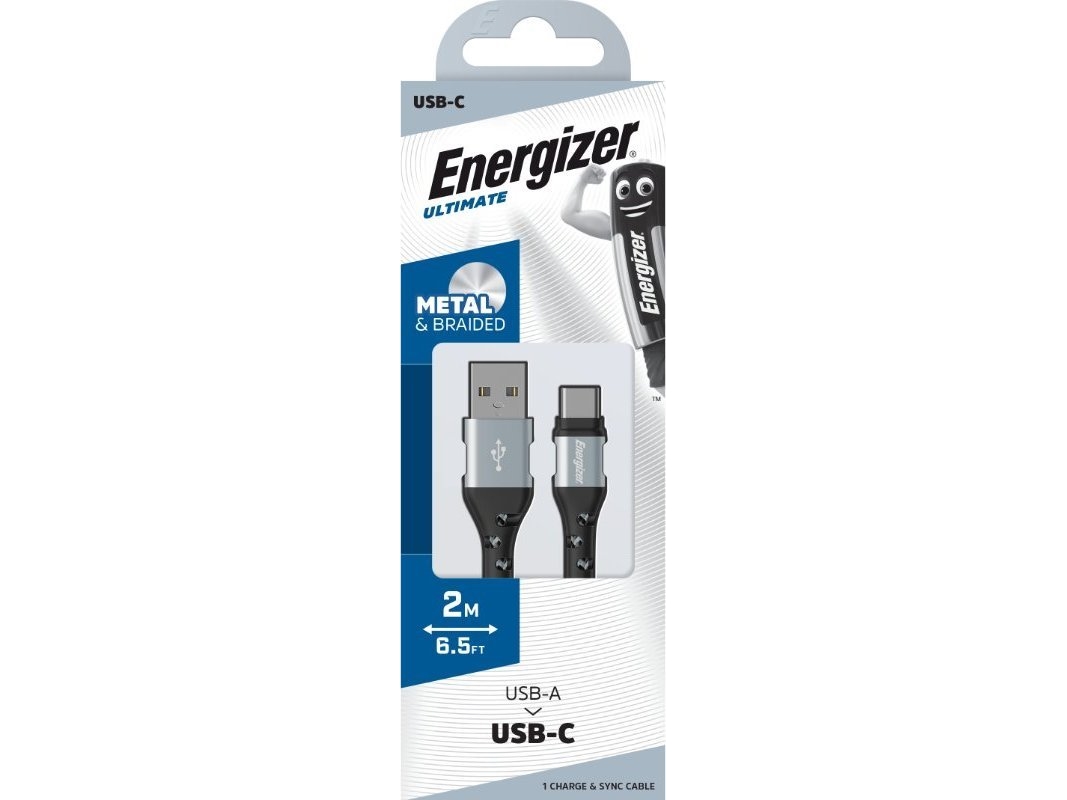 Energizer Usb Cable Energizer Ultimate - Usb-A To Usb-C Connection Cable 2M (Silver)