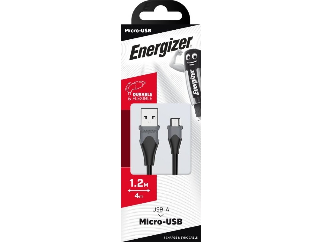 Energizer Usb Cable Energizer Classic - Usb-A To Micro Usb Connection Cable 1.2M (Black)