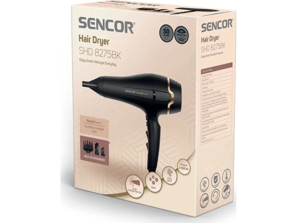Sencor Shd 8275Bk Hair Dryer