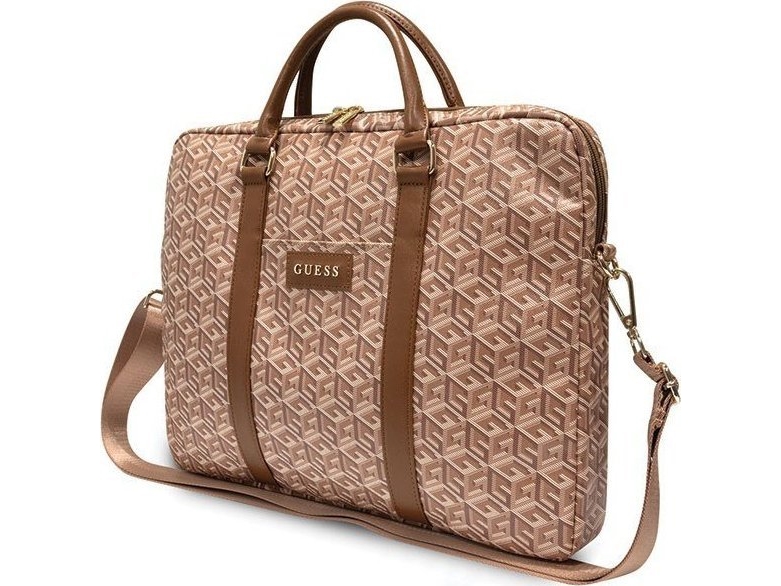 Torba Guess Do Notebooka 16 Cali Gcube Stripes Beżowa (Gue002884)