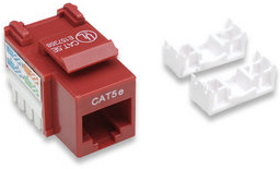 Intellinet 210478, Flad, Rød, Rj-45, Hunstik, 22/26, Cat5e
