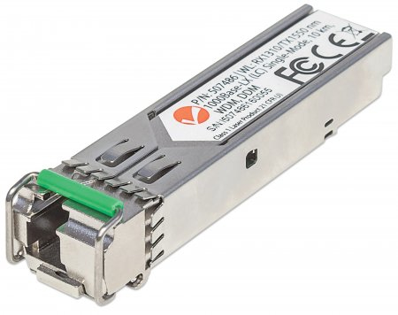 Intellinet Gigabit Sfp Mini-Gbic Transceiver Wdm Bidirektional Für Lwl-Kabel, 1000Base-Lx (Lc) Singlemode-Port, 10 Km, Wdm (Rx1310/Tx1550), Faseropti