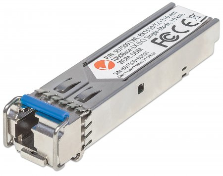 Intellinet Gigabit Sfp Mini-Gbic Transceiver Wdm Bidirektional Für Lwl-Kabel, 1000Base-Lx (Lc) Singlemode-Port, 10 Km, Wdm (Rx1550/Tx1310), Faseropti