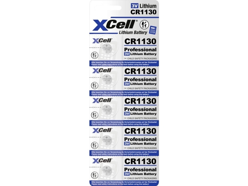 XCell Knapcellebatteri CR 1130 3 V 5 stk 48 Lithium CR1130-B5