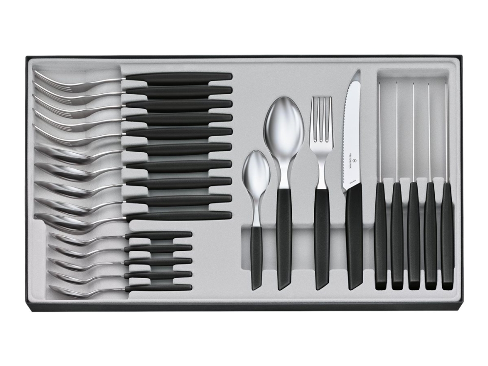 Victorinox Victorinox Swiss Modern Cutlery Set 24 Pcs. Black