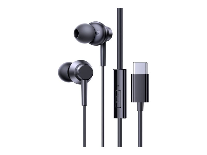 Baseus Encok Cz11 - Øreproptelefoner Med Mik. - I Øret - Kablet - Usb-C - Sort