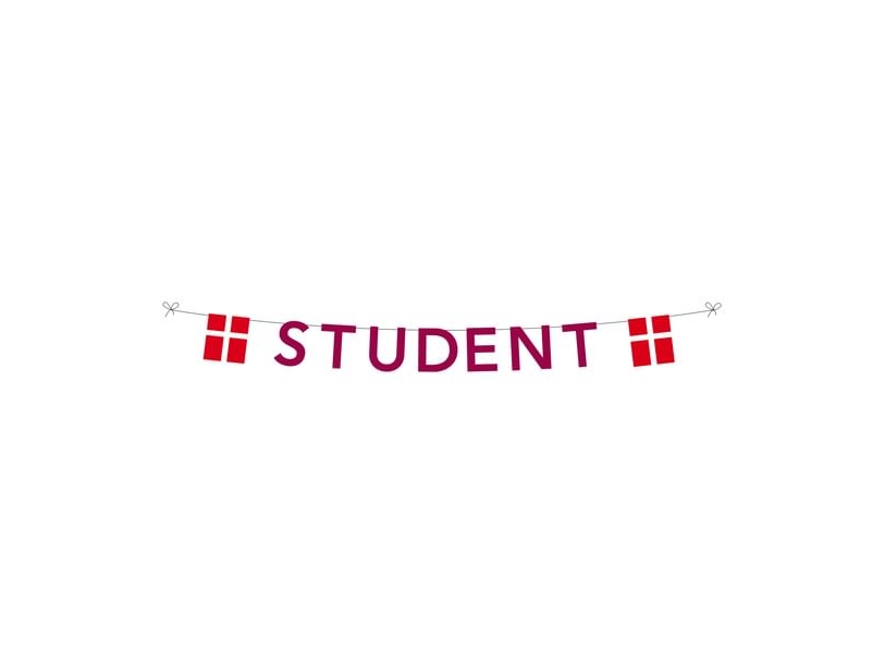 Guirlande Student Rød