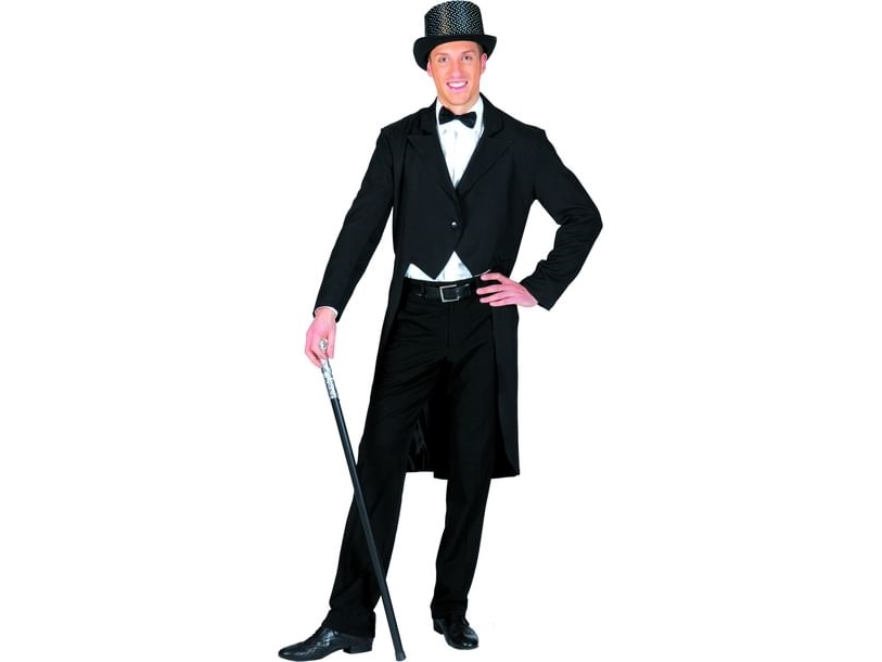 Schwarzer Svaltaukater/Jacket (Schnitt: Schwalbenschwanz)