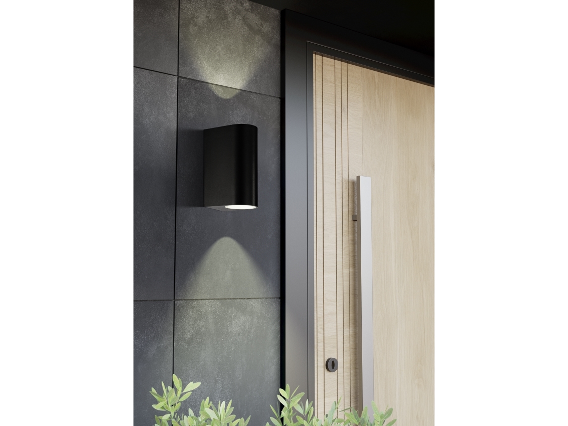 EGLO SCOGLIERA-E vägglampa för utomhusbruk i svart, 2L | Belysning - Utomhusbelysning | GameStuff