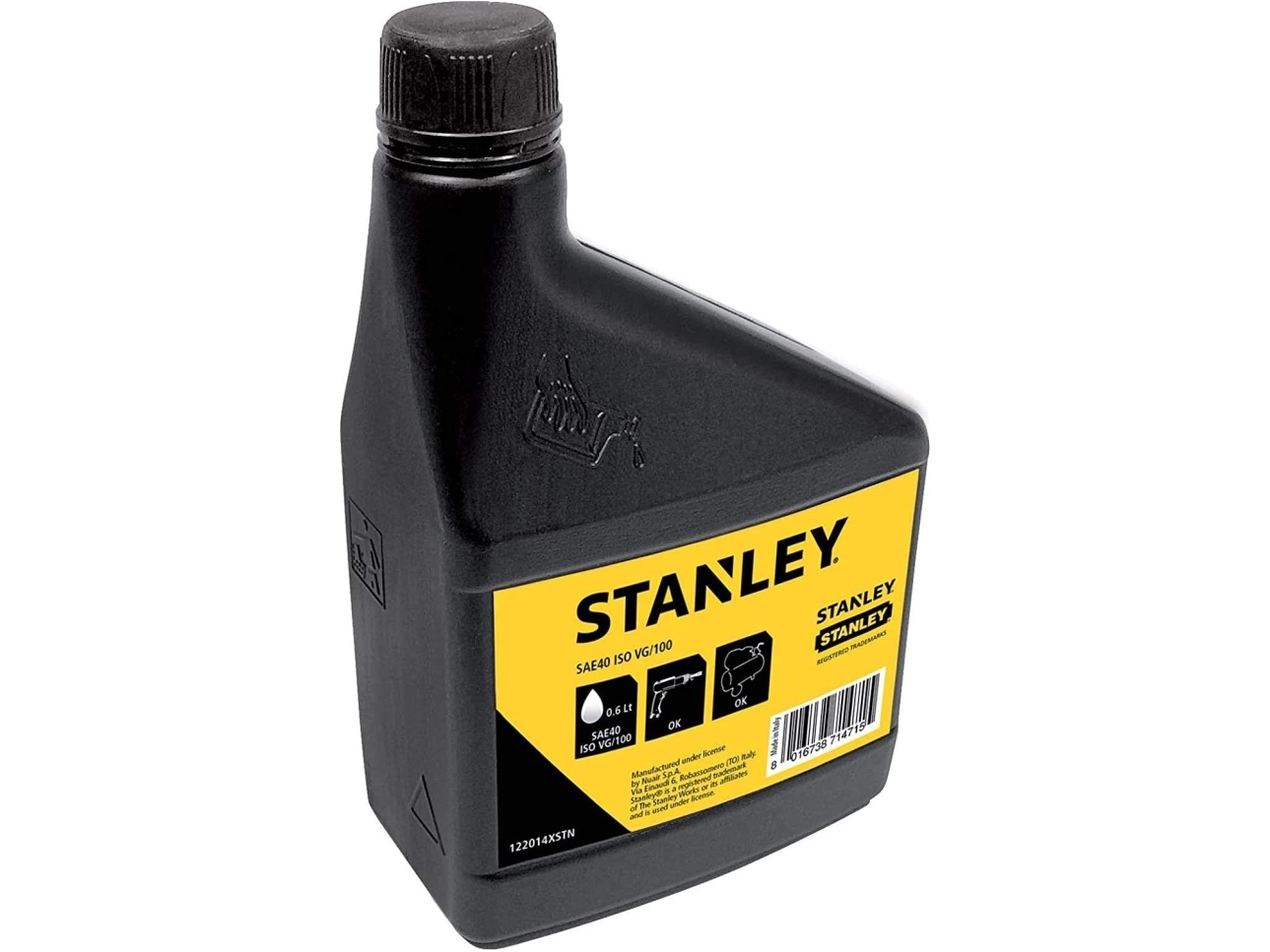Stanley Oil for comp. And pneumatic tools 0.6L SAE40 ISO VG100