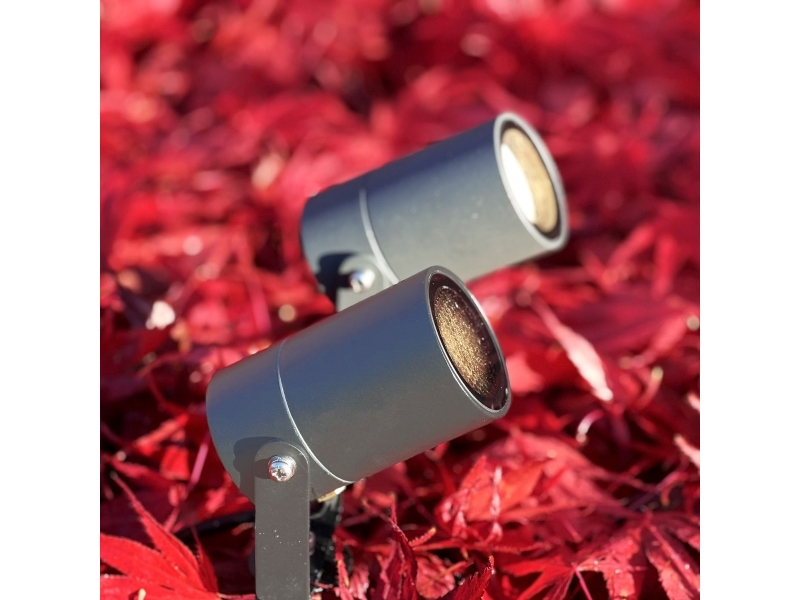 Luna Starter Pack 2 x Puutarha Spotlight Harmaa