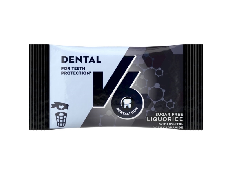 Tyggegummi, V6, Dental Care Liquorice