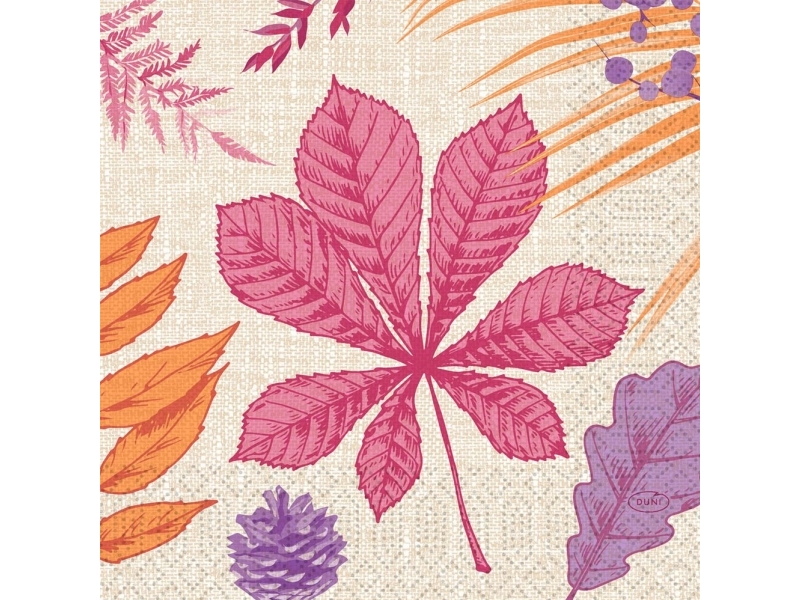 Serviet 33X33cm 3-Lag 1/4-Fold Bright Autumn,50 Stk/Pk