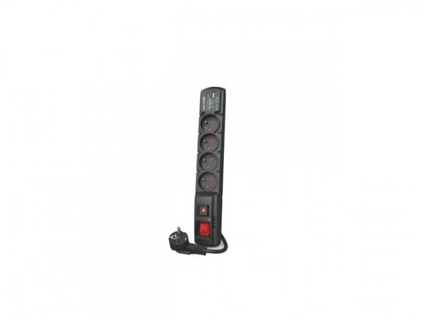 Acar F4 Usb A+C W2440 Überspannungsschutzleiste Mit Schnellladegerät 3M Schwarz