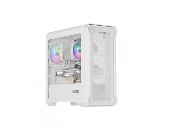 Genesis Irid 503, Mini Tower, Pc, Transparent, Hvid, Micro Atx, Mini-Itx, Spil, Flere