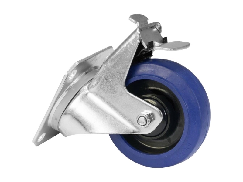 ROADINGER Svängbart hjul RD-100B 100mm blå med broms (3000400C) | TV, Ljud & Bild - Musikstudio - PA Teknik | GameStuff
