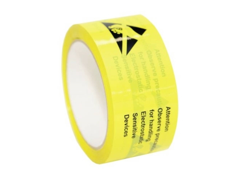 Antistat ESD-tape 65 m Gul (L x B) 65 m x 50 mm 054-0002 selvklæbende