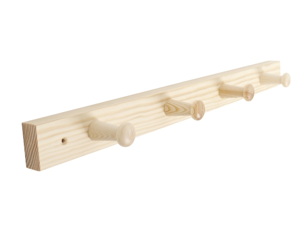 Krokstativ 4 krokar, furu, natur, RETRO | Huset - Inredning - Krokar | GameStuff