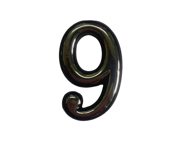 Okko Plastic Door Number 50 Mm Crome P.D