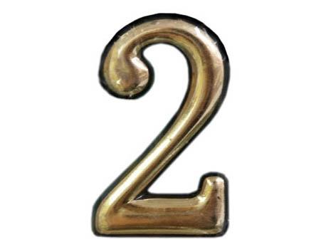 DOOR NUMBERGOLD 2 plast