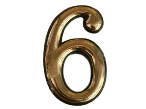 Okko Door Number Gold 6 Plastm