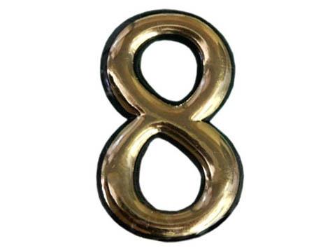 Okko Door Number Gold 8 Plastm
