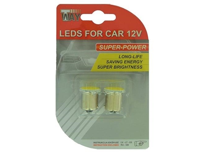 T-Way Autoduals Smd-Led Cob Light Bulb White 2Pcs