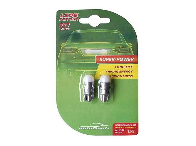 T-Way Autoduals Led T10 Light Bulb White 2Pcs