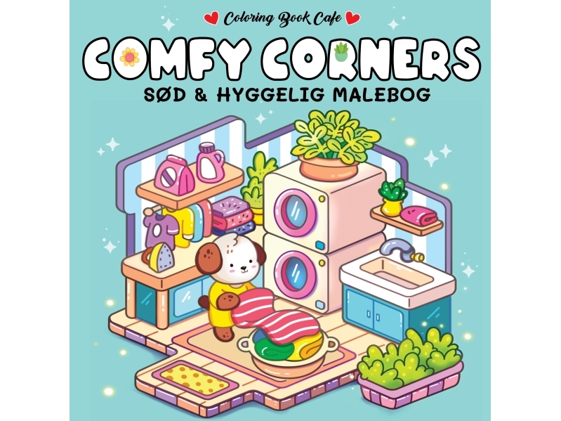 Malebog: Comfy Corners - Cozy Coloring Coloring Book Cafe | Skola & Hobby - Till skolväskan - Målarböcker | GameStuff