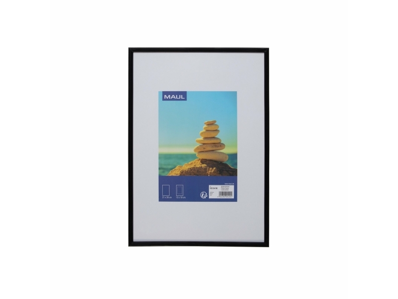 Maul 1935490, Enkelt Billedramme, Mdf, Plast, Polykarbonat (Pc), Sort, Bord, 21 X 30 Cm, Rektangulær