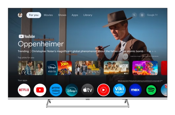 Strong Srt65ug8773c, 165,1 Cm (65"), 3840 X 2160 Pixel, Qled, Smart-Tv, Wlan, Metallisch, Silber