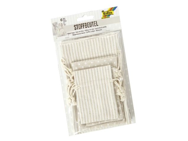 Folia 64102, Gavepapirstaske, Beige, Hvid, Mønster, Bomuld, Polyester, 6 stk