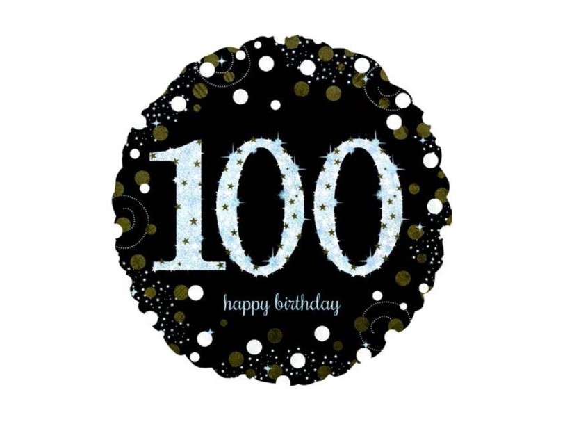 Folienballon 100 Jahre Sparkling