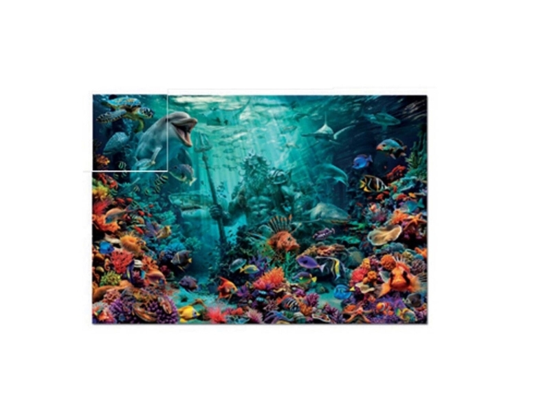 Puslespil 1000 brikker - Educa Poseidon in a Coral Reef