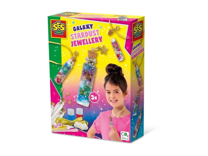 SES Creative 14772, Smykkefremstillingssæt til charms til børn, 10 År, Flerfarvet