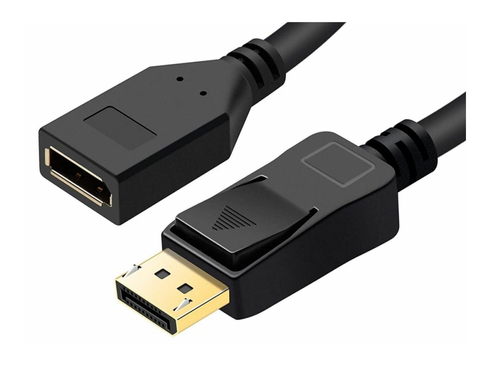 Microconnect - Displayport Forlængerkabel - Displayport (Han) Haspet Til Displayport (Hun) Haspet - Displayport 1.1 - 50 Cm - Sort