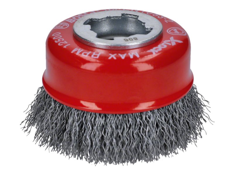 Bosch 2 608 620 725, Topfbürste, Flache Mitte, Stahl, Bosch, 7,5 Cm, Grau, Rot