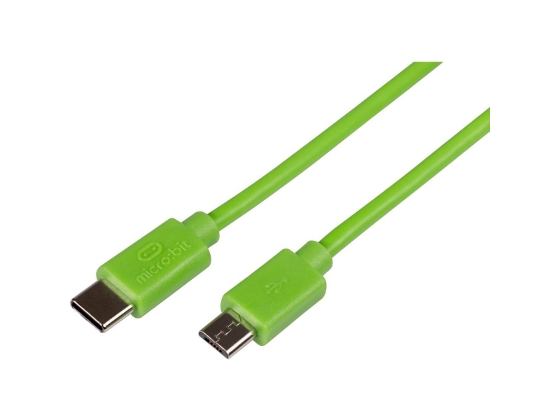 Bbc Micro:Bit Mefusbg30cv1 Data-/Strømkabel Bbc Micro:Bit [1X Usb-C Stik - 1X Usb 2.0 Stik Mikro-B] 0.30 M Grøn