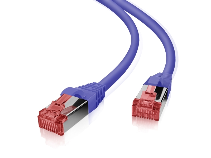 Helos 191040, 10 M, Cat6, S/Ftp (S-Stp), Rj-45, Rj-45, Lilla